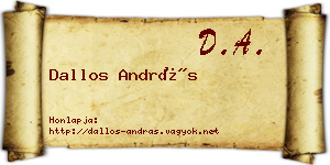Dallos András névjegykártya