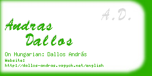 andras dallos business card